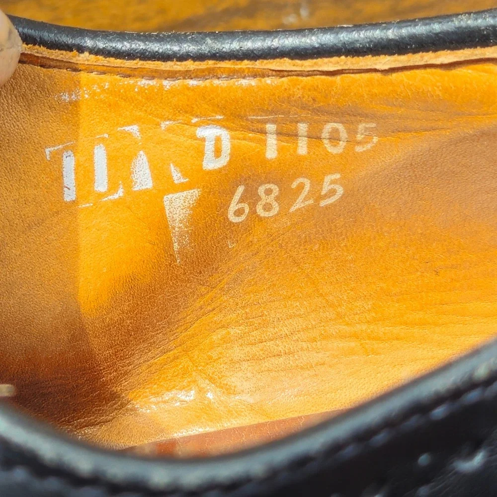 ALLEN EDMONDS Fairfax Mens 11.5 D Black Leather Medallion Wholecut Oxford Shoes
